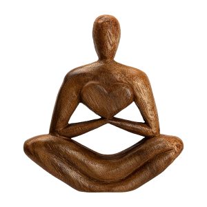 Decoratiune iubire WOODEN DECOR, 4x18x18 cm