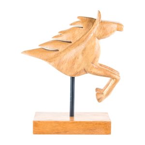 Decoartiune cal WOODEN DECOR, 9.5x21x25 cm, lemn