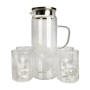 Set carafa cu 4 pahare DANDELION