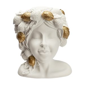 Decoratiune portret cu lamai RODA, 16x13.8x18.8 cm