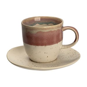 Ceasca cu farfurie NADIN mov, 180 ml