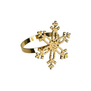 Inel servetel decorativ fulg auriu GLOW