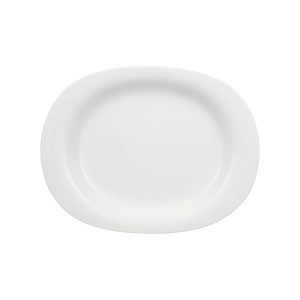 Platou oval NEW COTTAGE, 42x32 cm, alb