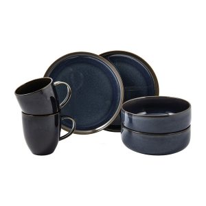 Set mic dejun 2 pers, 6 piese CRAFTED DENIM