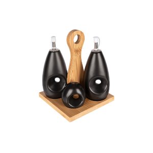 Set oliviera 4 piese INSPIRATION negru, 15x15x19,5