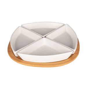 Set 4 boluri pe support INSPIRATION alb 26x26x16 c