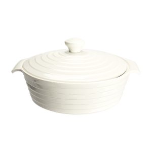 Vas rotund termorezistent cu capac PURA, 28x24x8cm