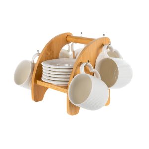 Set 6 cesti si farfurii WAVE, 180 ml