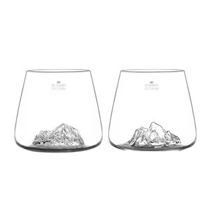 Set 2 pahare Everest & Mont Blanc TOPOGRAPHIC ALASKAN MAKER, 350 ml