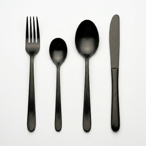 Set tacamuri inox 16 piese CLASSICAL negru