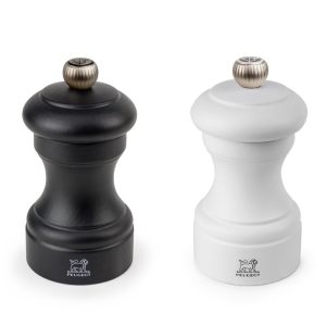 Set 2 rasnite BISTRO, lemn, alb-negru, 10 cm