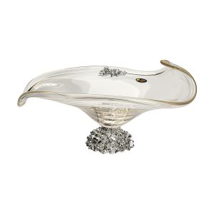 Bol ALADIN, 27x20x13 cm, sticla Murano, transparent