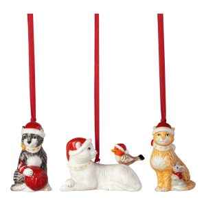 Set 3 decoratiuni de agatat pisici NOSTALGIC ORNAMENTS