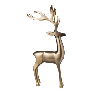 Decoratiune ren auriu CHRISTMAS CHIC, 44 cm, aluminiu
