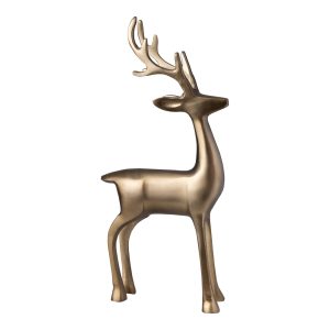 Decoratiune ren auriu CHRISTMAS CHIC, 36 cm, auminiu