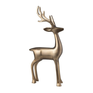Decoratiune ren auriu CHRISTMAS CHIC, 36 cm, auminiu