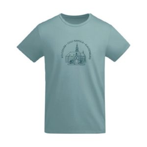 Tricou unisex M PIATA UNIRII, bumbac, turcoaz pastel