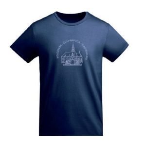 Tricou unisex M PIATA UNIRII, bumbac, navy
