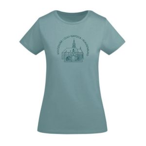Tricou dama M PIATA UNIRII, bumbac, turcoaz pastel