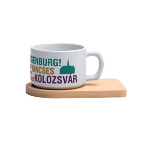 Set ceasca SERVUS CLUJ, 180 ml, ceramica si bambus