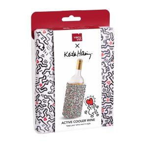 Frapiera pentru vin portabila VACU VIN Keith Haring