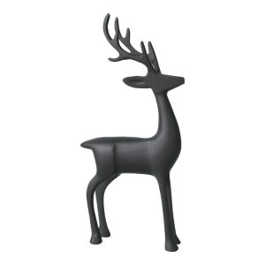 Decoratiune ren negru CHRISTMAS CHIC, 36 cm, aluminiu